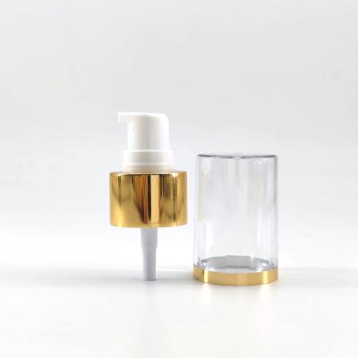 China 24mm 24/410 Gold Aluminum Cream Lotion Foundation Treatment Pump Dispenser Cap Te koop