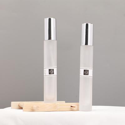 China 10ml Frosted Glass Slender Fine Mist Spray Bottle Perfume Travel Sprayer Bottle for sale