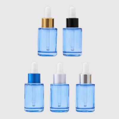 Cina blu delle bottiglie del contagoccia del profumo del vetro da bottiglia del contagoccia dell'olio essenziale del contagoccia di occhio di 1oz 30ml in vendita