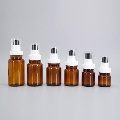 Cina Brown Amber Glass Refillable Spray Bottle con la pompa 40ml 60ml 80ml 100ml 120ml 160ml in vendita