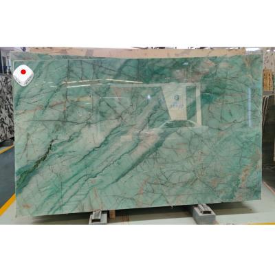 China Modern Natural Green Vein Onyx Marble Light Green Marble Exotic Green Marble Slab for sale