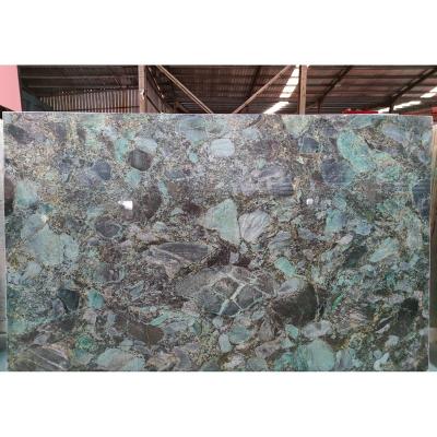 China Modern Wholesale Prices Natural High Quality Luxury Blue Labradorite Slab Exotic Stone Granite Slabs For Table Top for sale