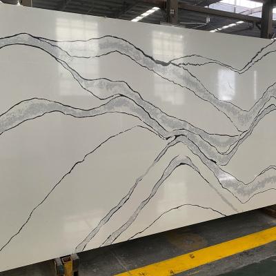 China Factory Outlet Modern Artificial Marble High Quality Marble Look High Quality Calacatta Quartz Stone Slab for sale