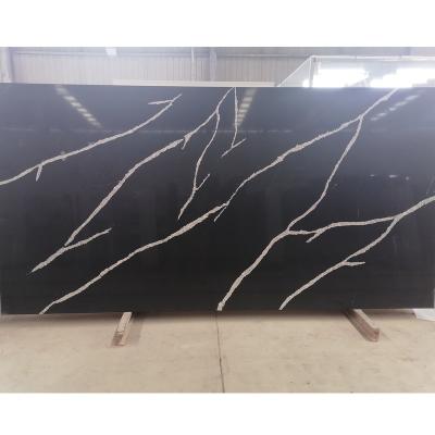 China Modern Calacatta Quartz Stone Calacatta Black Quartz Stone For Kitchen Countertops for sale