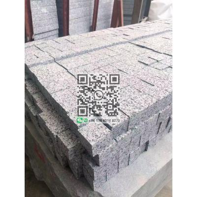 China Modern Chinese Gray Granite G655 Georgia Gray 10x10x5cm Flamed Paving Stone for sale