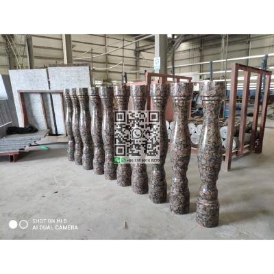 China Modern Chinese Natural Granite Baltic Brown Pillar Shaped Granite Railing Stone Marble Rang Granite Stair Railing for sale