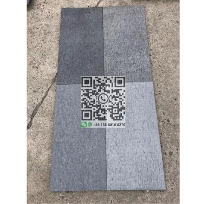 China Exterior Modern Black Basalt Chesseled Basalt Tiles and Slabs for sale