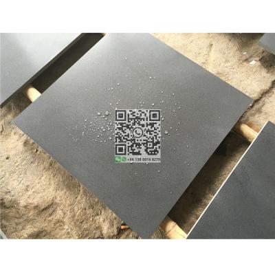 China Honed Modern Black Basalt Without Honeycomb Selection 600x600 Floor Tiles Pavers Basestone for sale