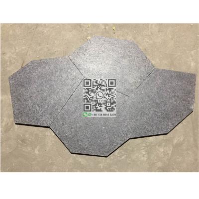 China Modern G684 Fuding Black Polygon Tiles Project for sale