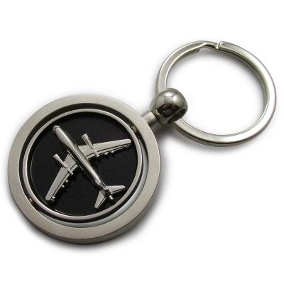 China Wholesale 3D 2D printing logo gun color nickel key chain air plane air plane key chain luminous matte effect metal for sale