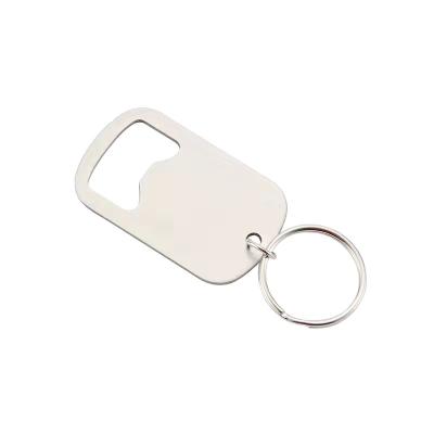 China Cheap Promotion Custom Made Empty Key Chain Bottle Opener Stainless Steel Bottle Opener Key Chain Viable for sale