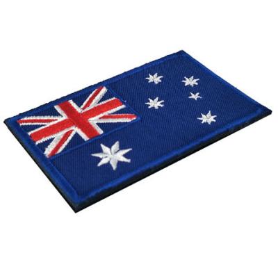 China 3D Effect Custom National Country Flags Patches 3D Embroidered Velcro PVC Patches for sale