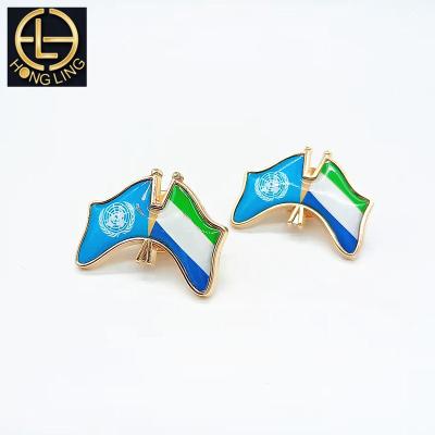 China Europe/America Supply Bulk Cheapest Plating Flag Badge Lapel Custom Printing Epoxy Pin Gold Lapel Pin for sale