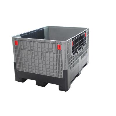 China Folding plastic crate 1200*1000*860mm heavy duty foldable, plastic collapsible container, plastic pallet box for sale