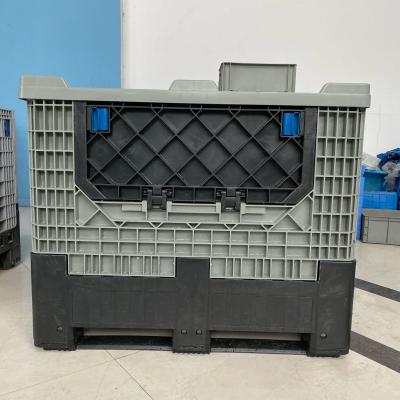 China Heavy Duty Collapsible Collapsible Hardware Storage HDPE Plastic Pallet Box For Sale for sale