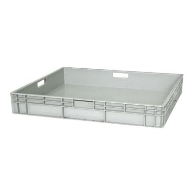 China Solid Heavy Duty Plastic Mobile Box 800*600*120mm Plastic Crate Box For Sale for sale