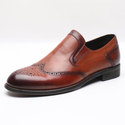 China New Design Lightweight Wholesale Slip On Custom Brown Leather Loafers Stylish Loafers Shoes For Men for sale