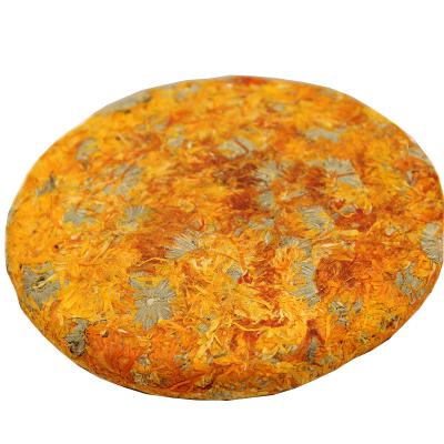 China Various types of flower tea fragrance suppressed tea cake chrysanthemum, rose, peony flower for sale