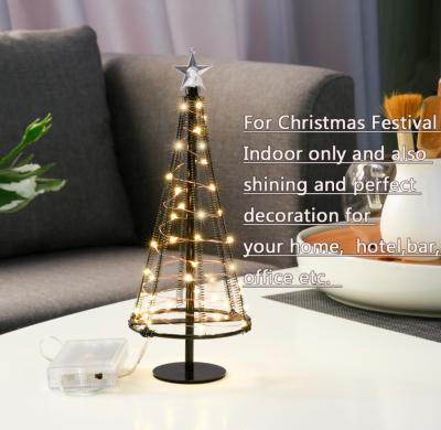 China Christmas Decoration 10.2inch Tinsel Picks Large Ball Collapsible Lights Led Outdoor Black Christmas Tree for sale