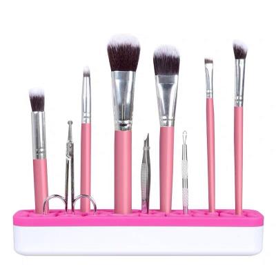 China Wholesale Viable High Quality Fashionable Desktop Silicone Cosmetics Brush Cosmetic Storage Box for sale