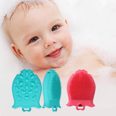 China Hot Selling Soft DEEP CLEANING Shower Loofah Brush Silicone Bath Sponge Bath Soft Brush For Baby Bathing for sale