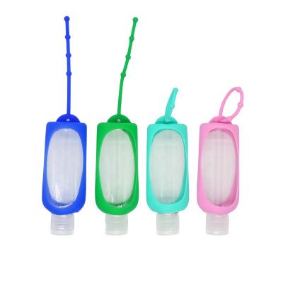 China 50ml Silicone Holder Hand Sanitizer Key Chain Perfume Bottle Holder Eco Friendly for sale