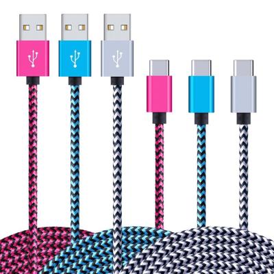 China Good Quality Nylon Braided Video Game Player Type C USB Cable 2.0 Cable 1m 3m 3m for sale