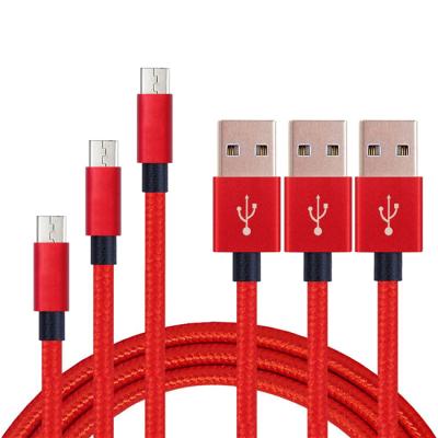 China MP3/MP4 Player Micro Usb Braided Cable 1.5m Phone Cable Carga Metro Usb Micro 2 3 Meter Micro Usb Cable for sale