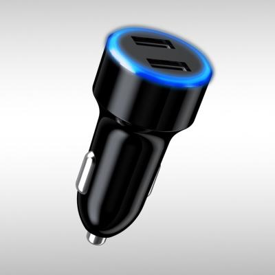 China Mobile Phone 12 24 Volt Car Charger Sale Qc3.0 Dual Ports Fast Charging 2 Fast Usbs Dual One 38W Fast Car Phone Charger for sale