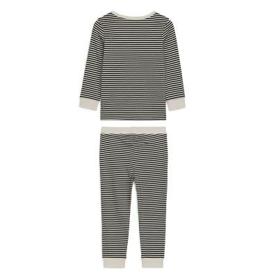 China 2021 Breathable New Night Wear Cotton Stripe Adult Sleep Wear Set Casual Comfty Sleep Top And Pants Set Two Pieces Set for sale