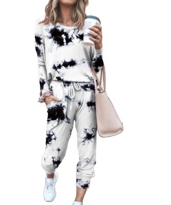 China Comfty Breathable Hot Selling Casual Tracksuit 2 Pieces Outfits Fashion Set Vintage Loose Fit Link Matrix Tracksuit For Women for sale