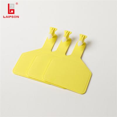 Chine type étranger de 113*75mm H3 Zee marques d'oreille de fond des bétail 8-10m de la fréquence ultra-haute 860-960mhz ISO18000-6C (CPE GEN2) en jaune à vendre