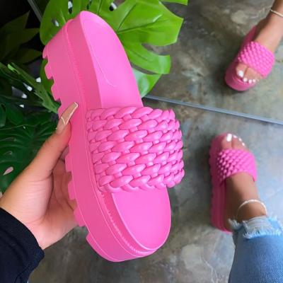 China CUSHIONING Fashion Beach Slippers Beach Slippers Platform High Heel Slippers for sale