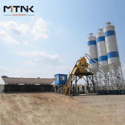 China Small Capacity HZS35 Bucket Skip Cement Batching Plant for sale