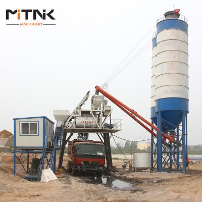 China Simple Line HZS60 Bucket Hoist Concrete Ready Mix Plant for sale