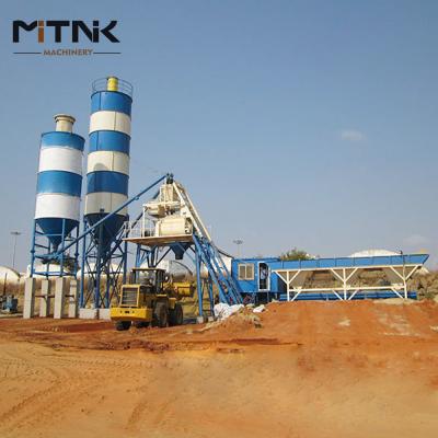 China HZS90 Bucket Skid Wet Concrete Mixing Plant Equipment for sale