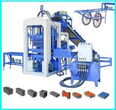 China QT4-15 Semi-automatic Concrete Block Making Machine, Concrete Block Brick Production Line for sale