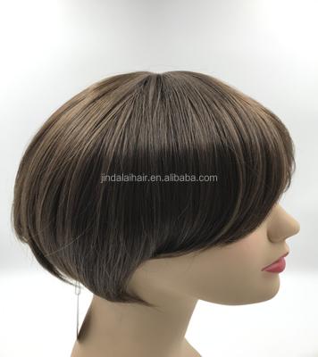 China Boycuts Cheap Price Silky Straight Short Pixie Style Wave Hair Synthetic Wig With Natural Top for sale