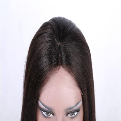 China Inventory Straight Invisible Knots Premium Natural Looking Remy Human Hair Glueless Full Lace Wigs With Baby Hair for sale