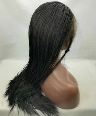 China Straight Synthetic African Braided Wig Front Lace Wig For Black Women for sale