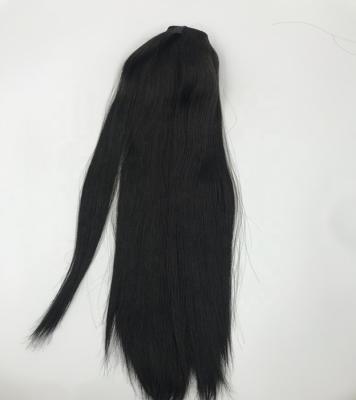 China Long Silky Straight Wave 18inch Wrap Around Hair Ponytail Clips In Extension For Black Women for sale