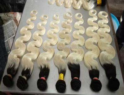 China Wholesale Alibaba Human Hair Body Wave Brazilian Blonde Hair Bundles Silky Straight With Lace Closure 1B /613 Blonde Hair Weave for sale