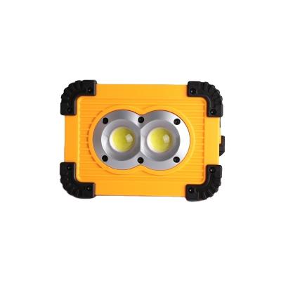 China Plastic outdoor rechargeable yellow high power cob work light solar multifunctional portable lamp for sale