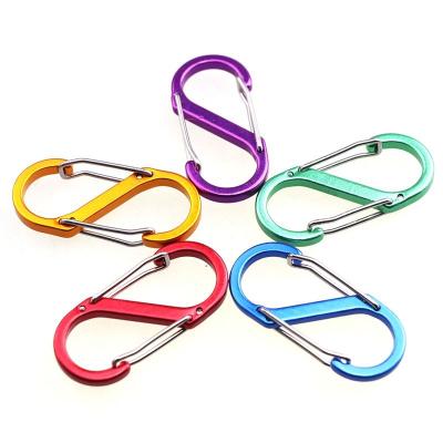 China Lightweight High Quality Spring Buckle Outdoor Camping Climb Main Chain Metal Carabiner Buckle Multi Tool Hook Climbing Buckle for sale