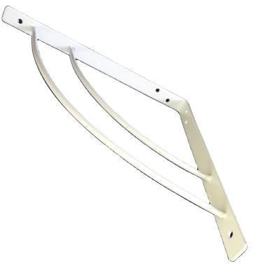 China HJS Iron Manufacturer Cheap New Metal Fancy Shelf Bracket White for sale