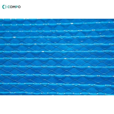 China Building Material Shops Synthetic Filter Media With Mental Wire Mesh Air Filter Media for sale