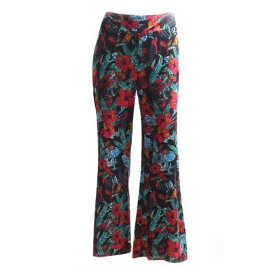 China QUICK DRY Printed Pants Women Boho Rocket Pants High Waist Womens Pants Vintage Pants Bell Bottom for sale