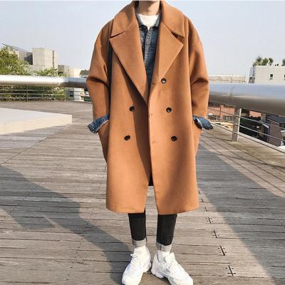 China Winter Man Long Coat Breathable Male Suit Latest Design Korea Style Mens Wool Overcoat Anorak for sale