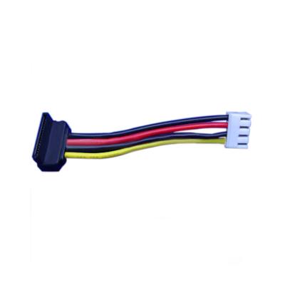 China Electronic factory custom wire harness sata 15pin to vhr 396mm connector 4pin cable for mainboard for sale