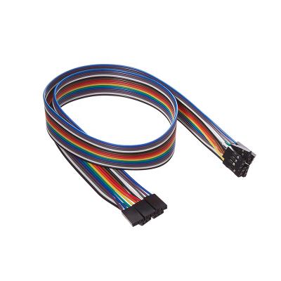 China Custom automobile factory rainbow ribbon cable dupont 254 connector assembly cable for sale